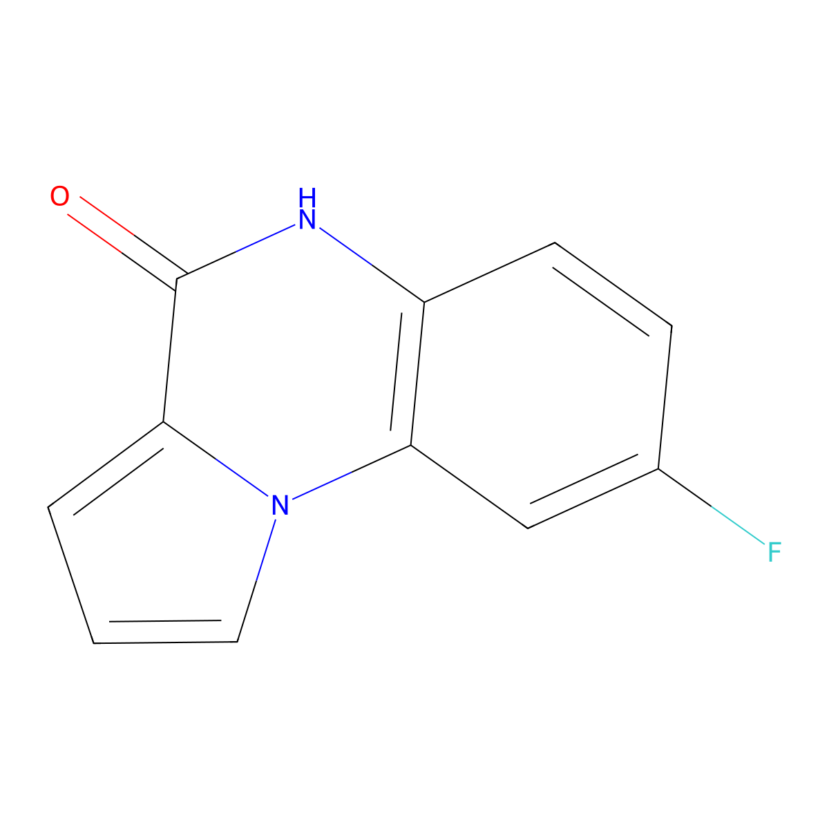 8-fluoropyrrolo[1,2-a]quinoxalin-4(5H)-one molecular structure, CAS 159548-97-7