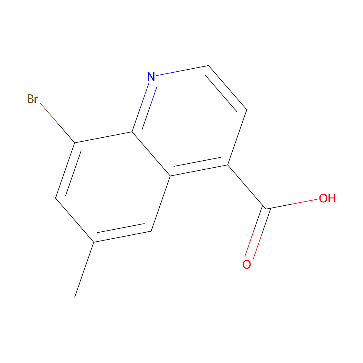 8-Bromo-6-methylquinoline-4-carboxylic acid molecular structure, CAS 1595536-95-0