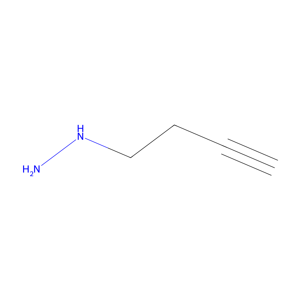 (But-3-yn-1-yl)hydrazine molecular structure, CAS 1595541-65-3