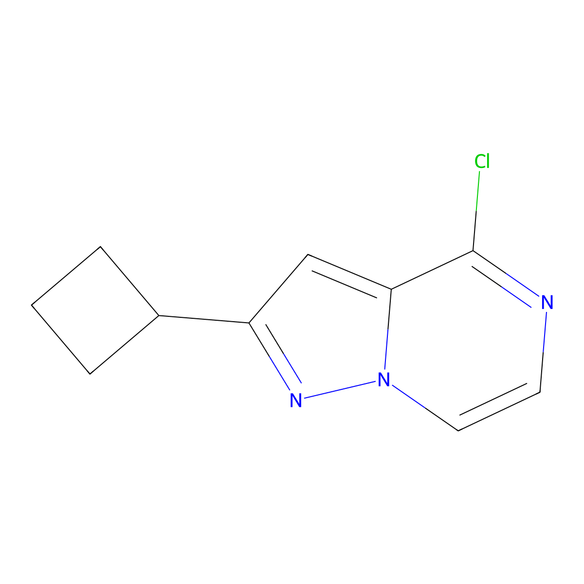 4-Chloro-2-cyclobutylpyrazolo(1,5-a)pyrazine molecular structure, CAS 1595541-80-2