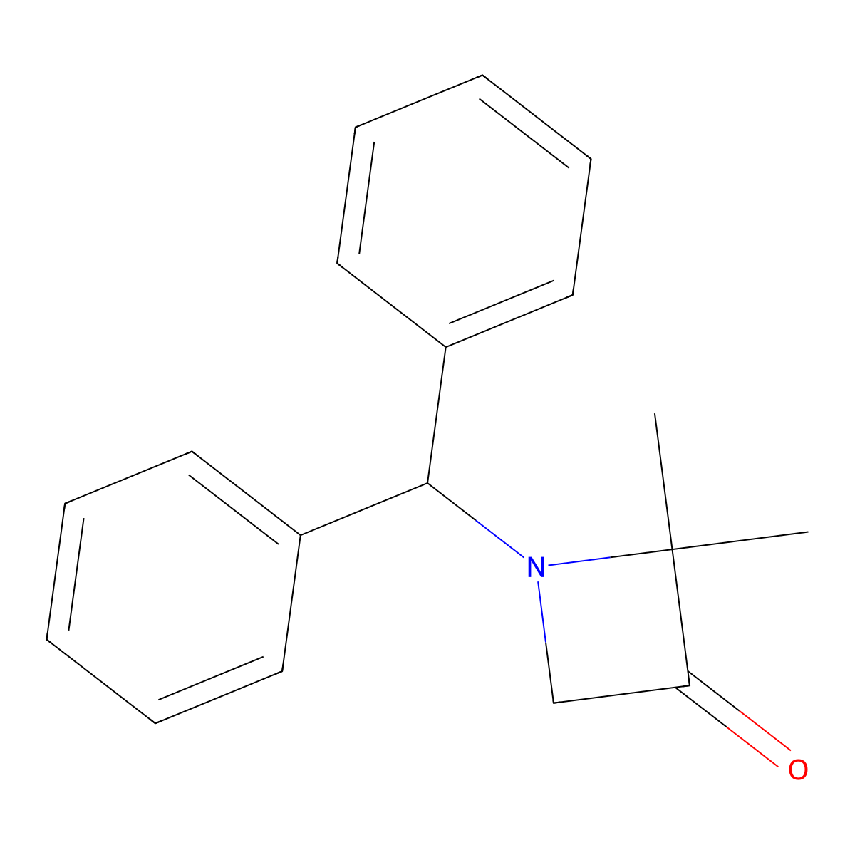 1-Benzhydryl-2,2-dimethylazetidin-3-one molecular structure, CAS 159556-72-6