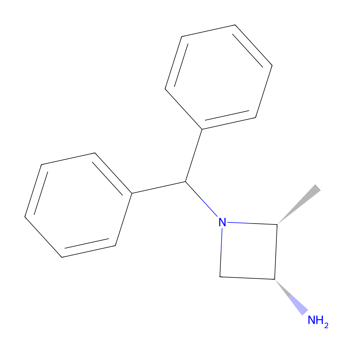 cis-1-Benzhydryl-2-methyl-azetidin-3-amine molecular structure, CAS 159556-77-1