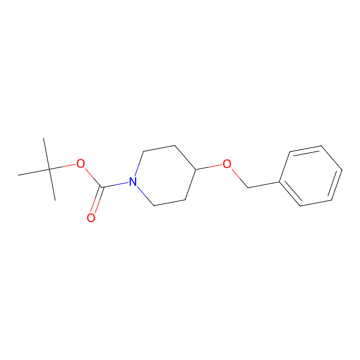 tert-Butyl 4-(benzyloxy)piperidine-1-carboxylate molecular structure, CAS 159557-47-8
