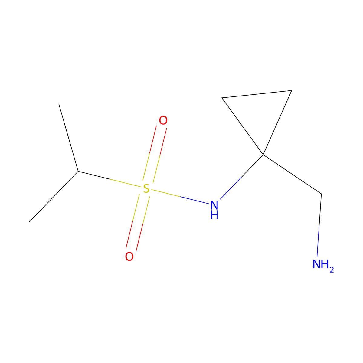 N-[1-(aminomethyl)cyclopropyl]propane-2-sulfonamide molecular structure, CAS 1595579-53-5
