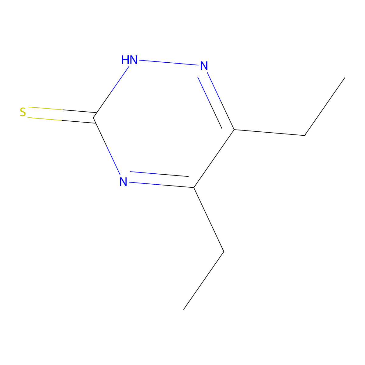 5,6-Diethyl-1,2,4-triazine-3-thiol molecular structure, CAS 1595618-61-3