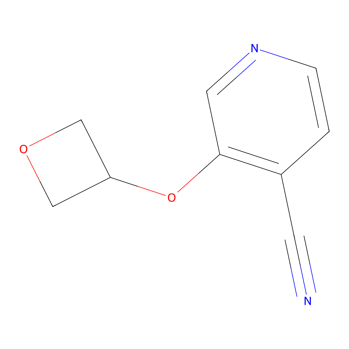 3-(Oxetan-3-yloxy)pyridine-4-carbonitrile molecular structure, CAS 1595629-06-3