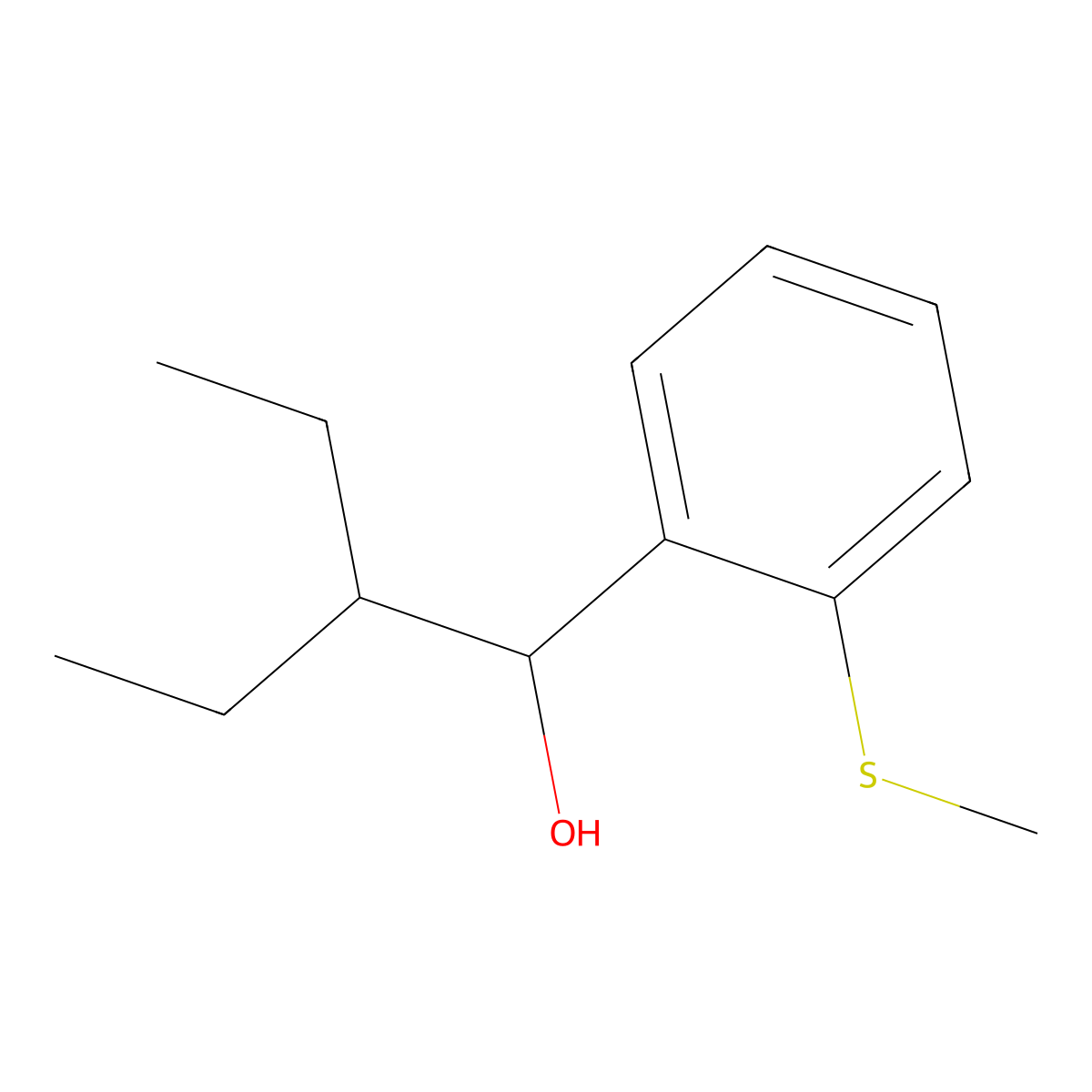 alpha-(1-Ethylpropyl)-2-(methylthio)benZenemethanol molecular structure, CAS 1595633-11-6