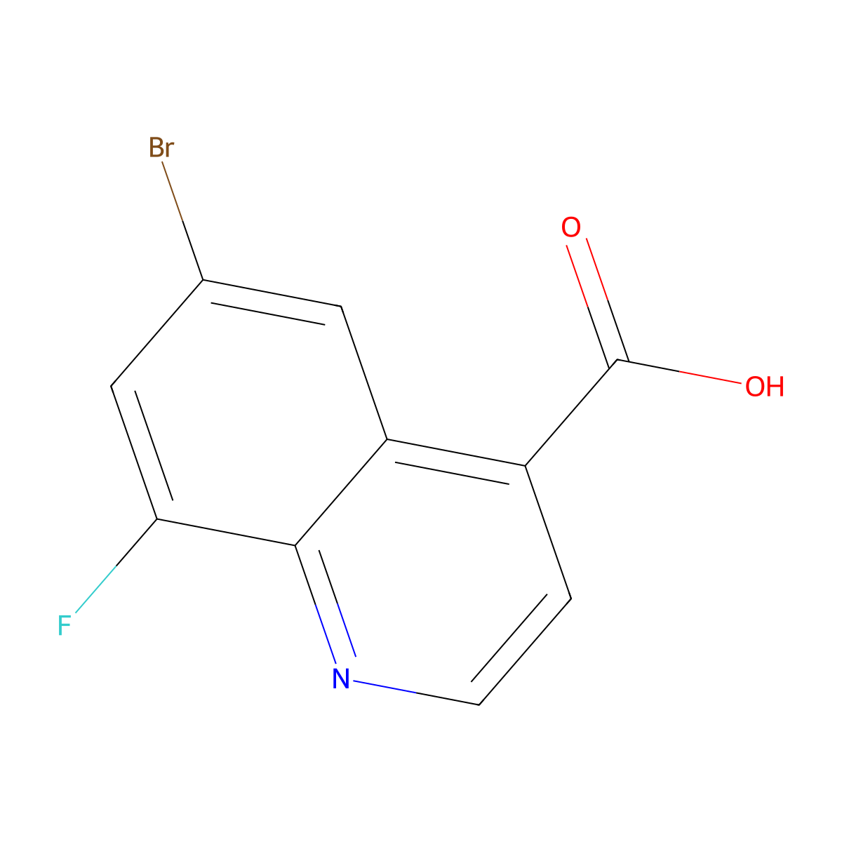6-Bromo-8-fluoroquinoline-4-carboxylic acid molecular structure, CAS 1595640-63-3