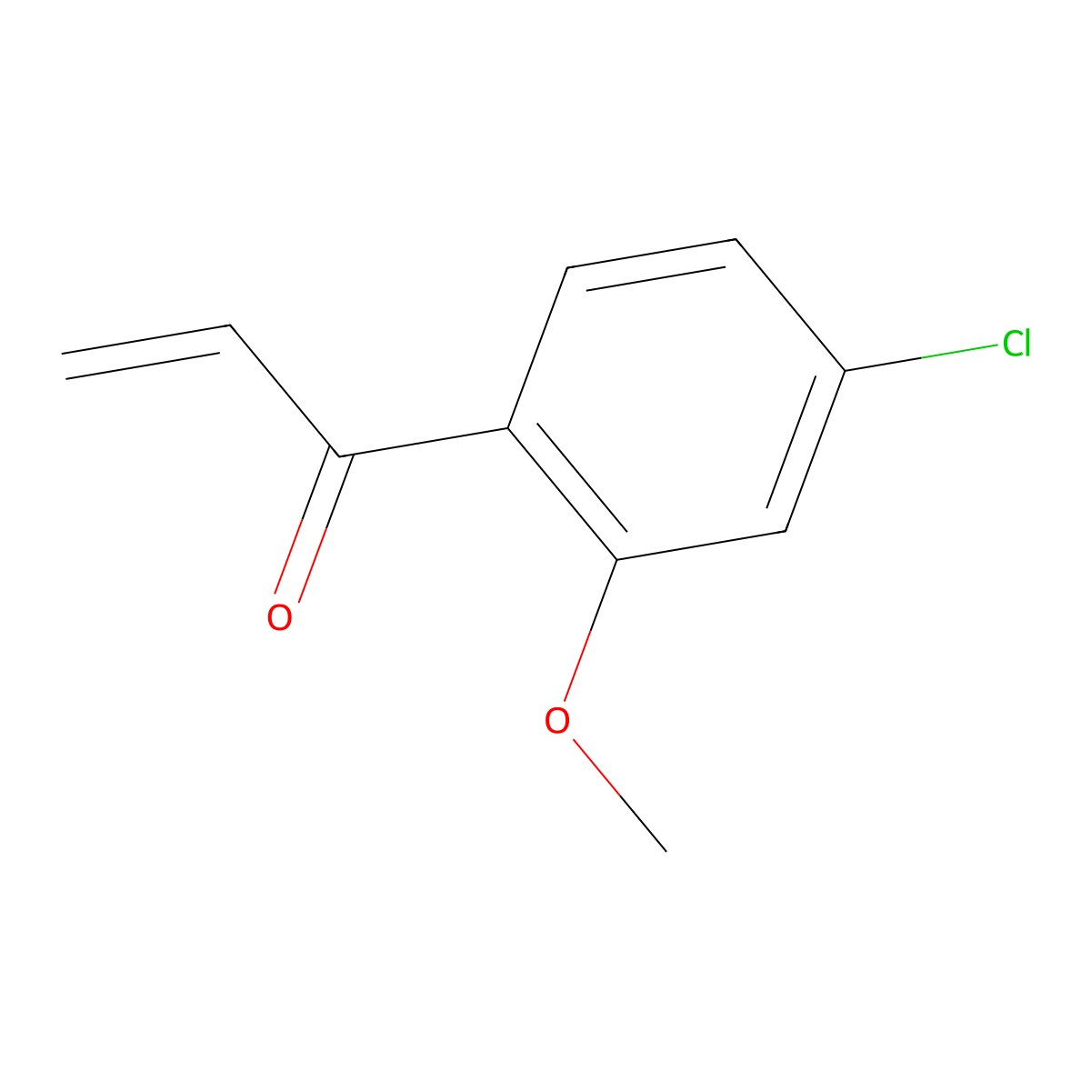 1-(4-Chloro-2-methoxyphenyl)prop-2-en-1-one molecular structure, CAS 1595647-06-5