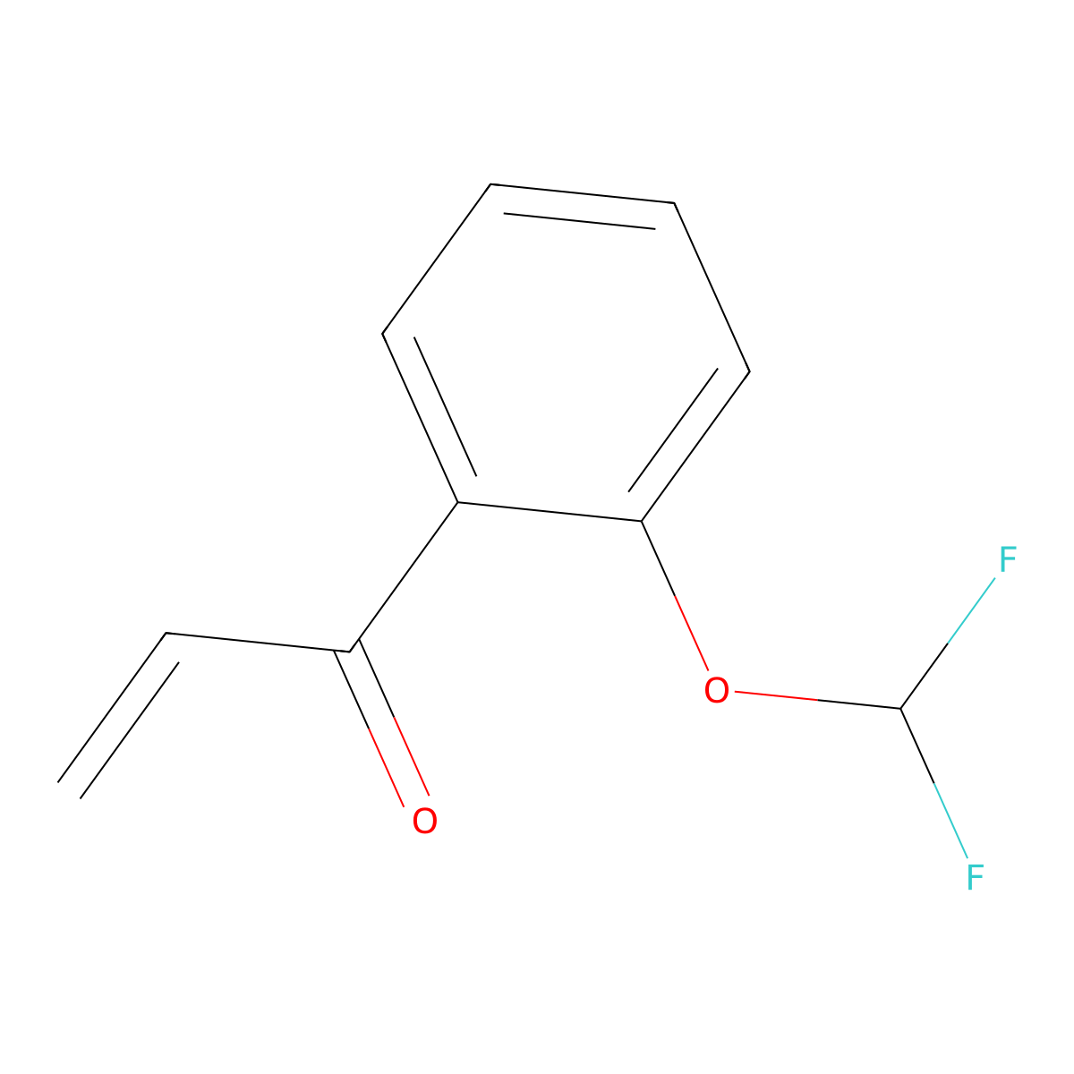 1-[2-(Difluoromethoxy)phenyl]prop-2-en-1-one molecular structure, CAS 1595653-43-2