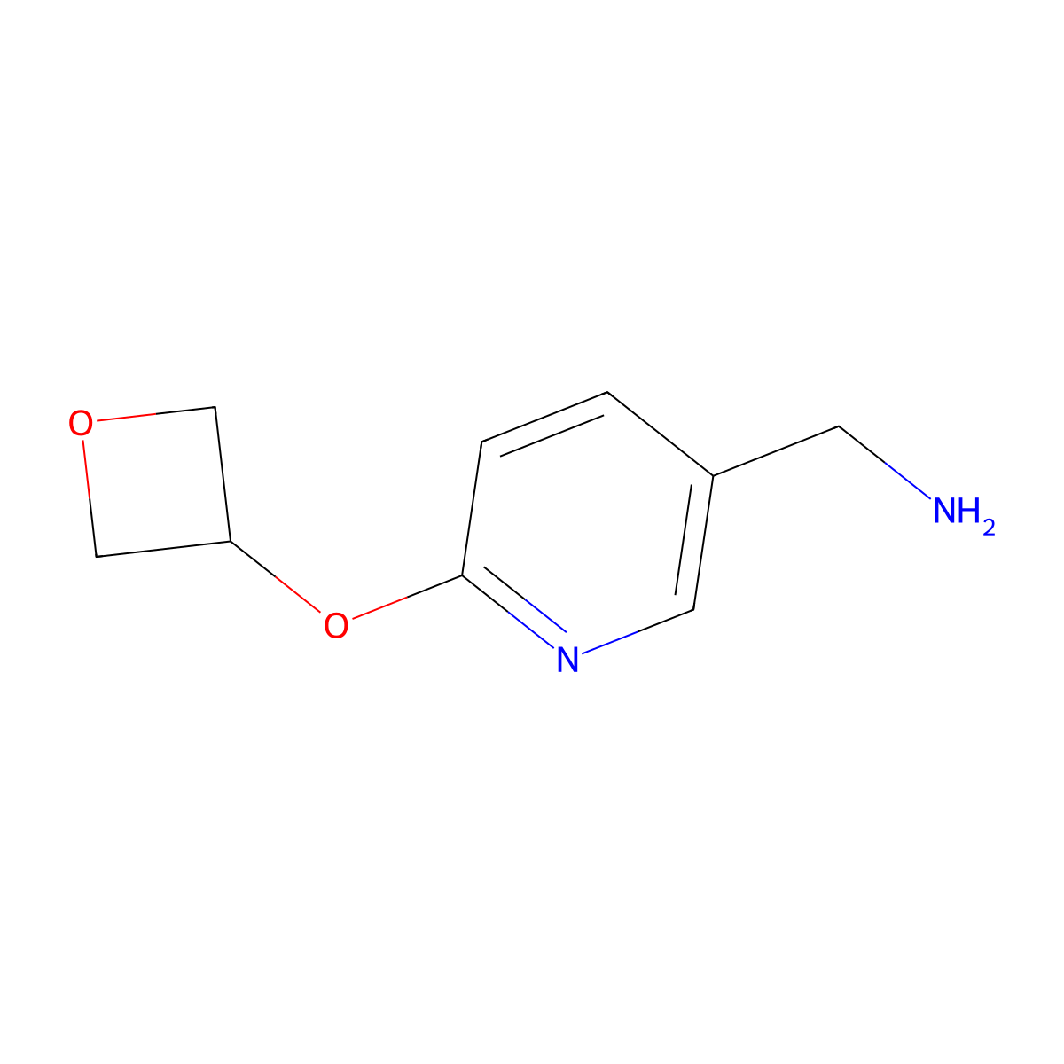 (6-(Oxetan-3-yloxy)pyridin-3-yl)methanamine molecular structure, CAS 1595660-31-3