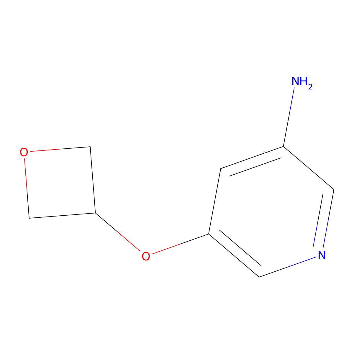 5-(Oxetan-3-yloxy)pyridin-3-amine molecular structure, CAS 1595692-23-1