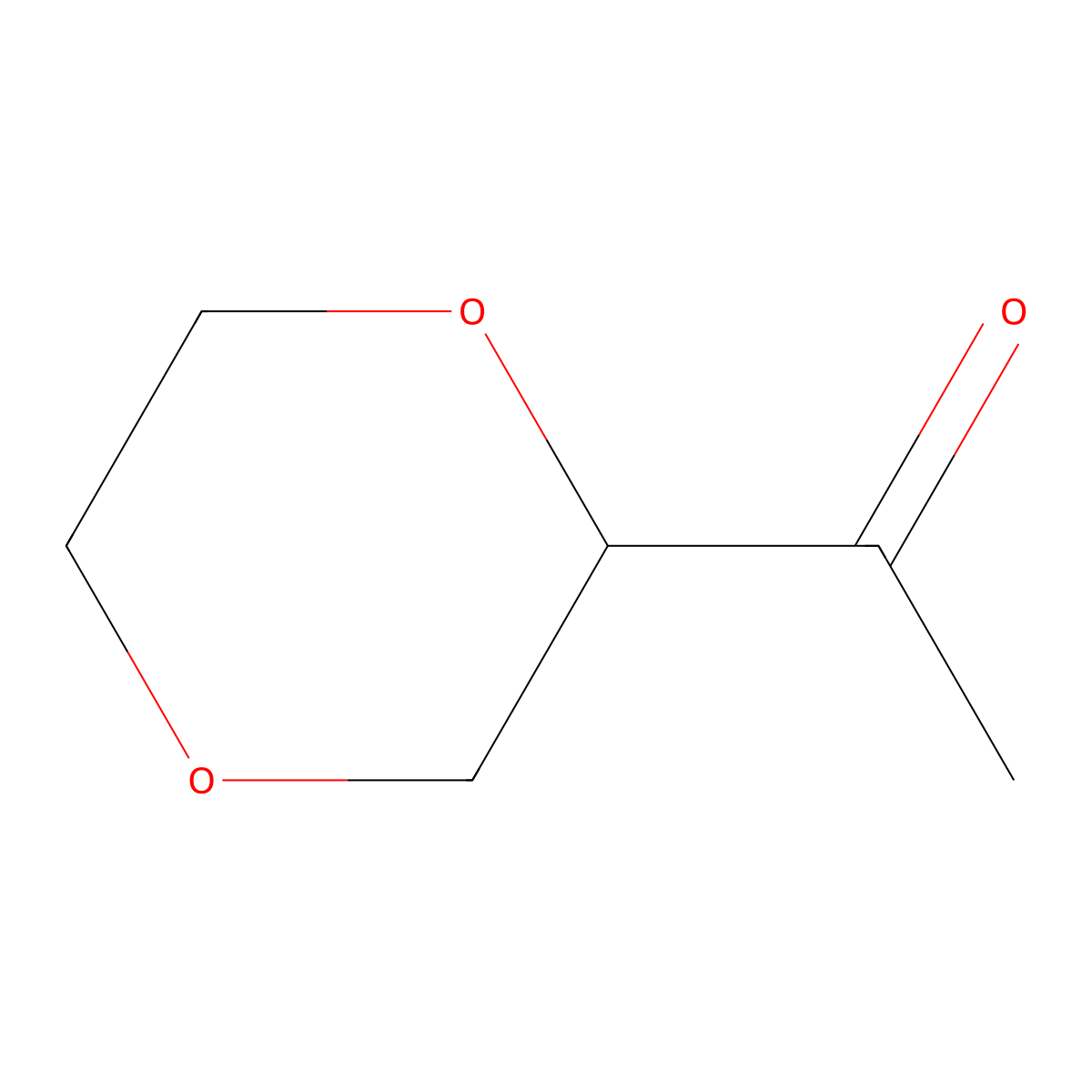 1-(1,4-Dioxan-2-yl)ethan-1-one molecular structure, CAS 15957-23-0