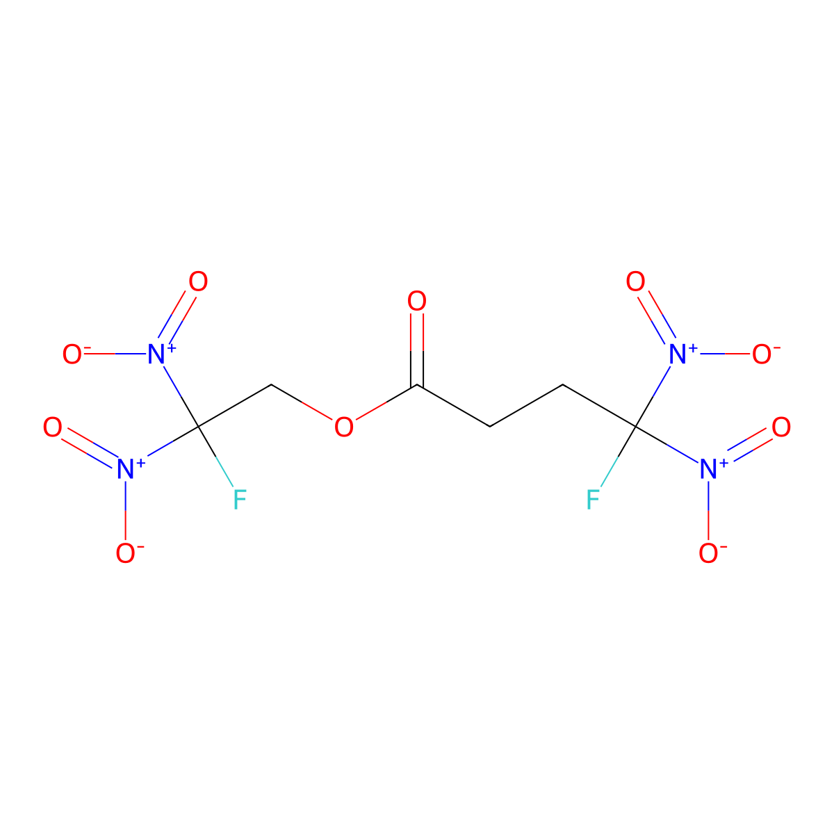2-Fluoro-2,2-dinitroethyl 4-fluoro-4,4-dinitrobutyrate molecular structure, CAS 15957-54-7