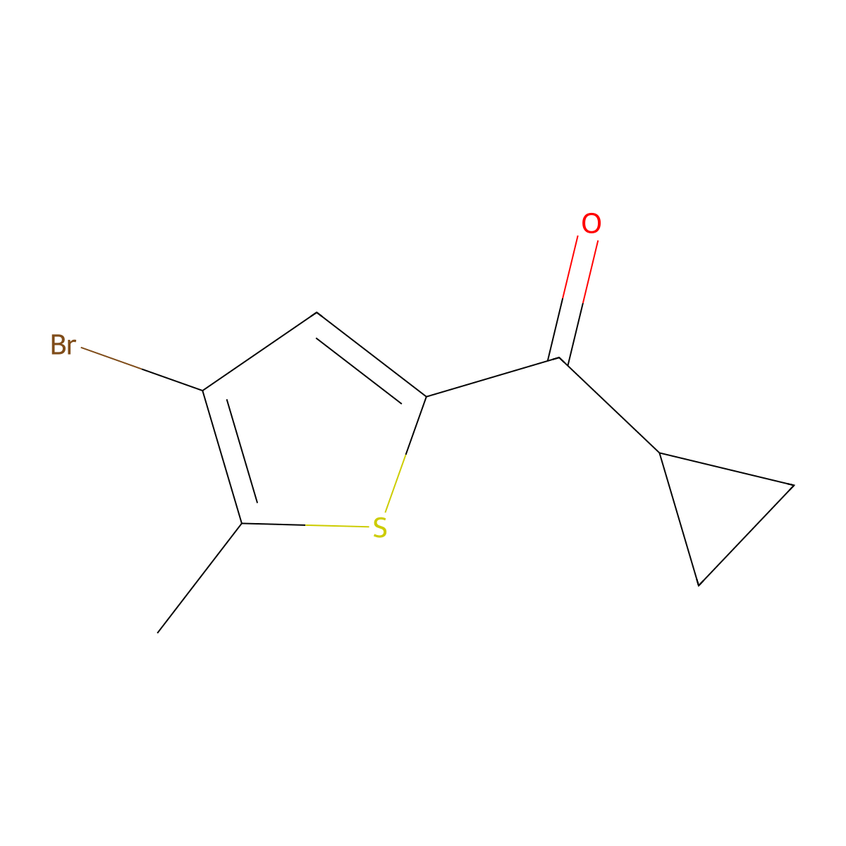 (4-Bromo-5-methyl-2-thienyl)cyclopropylmethanone molecular structure, CAS 1595712-75-6