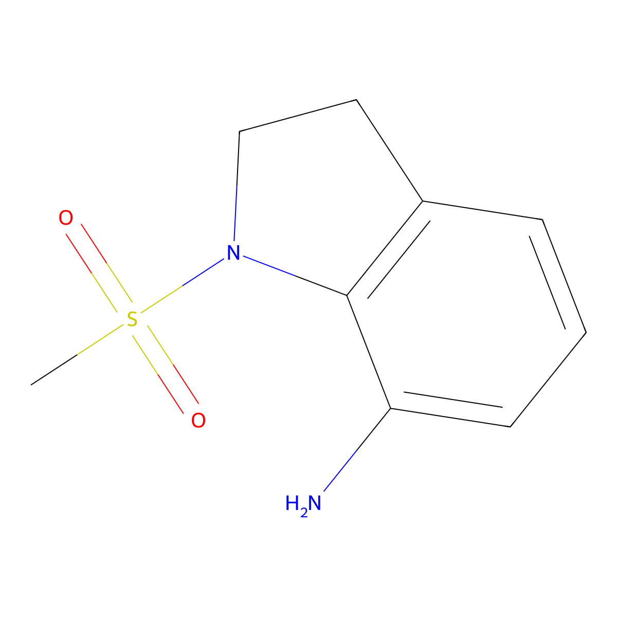 1-(Methylsulfonyl)indolin-7-amine molecular structure, CAS 1595726-80-9