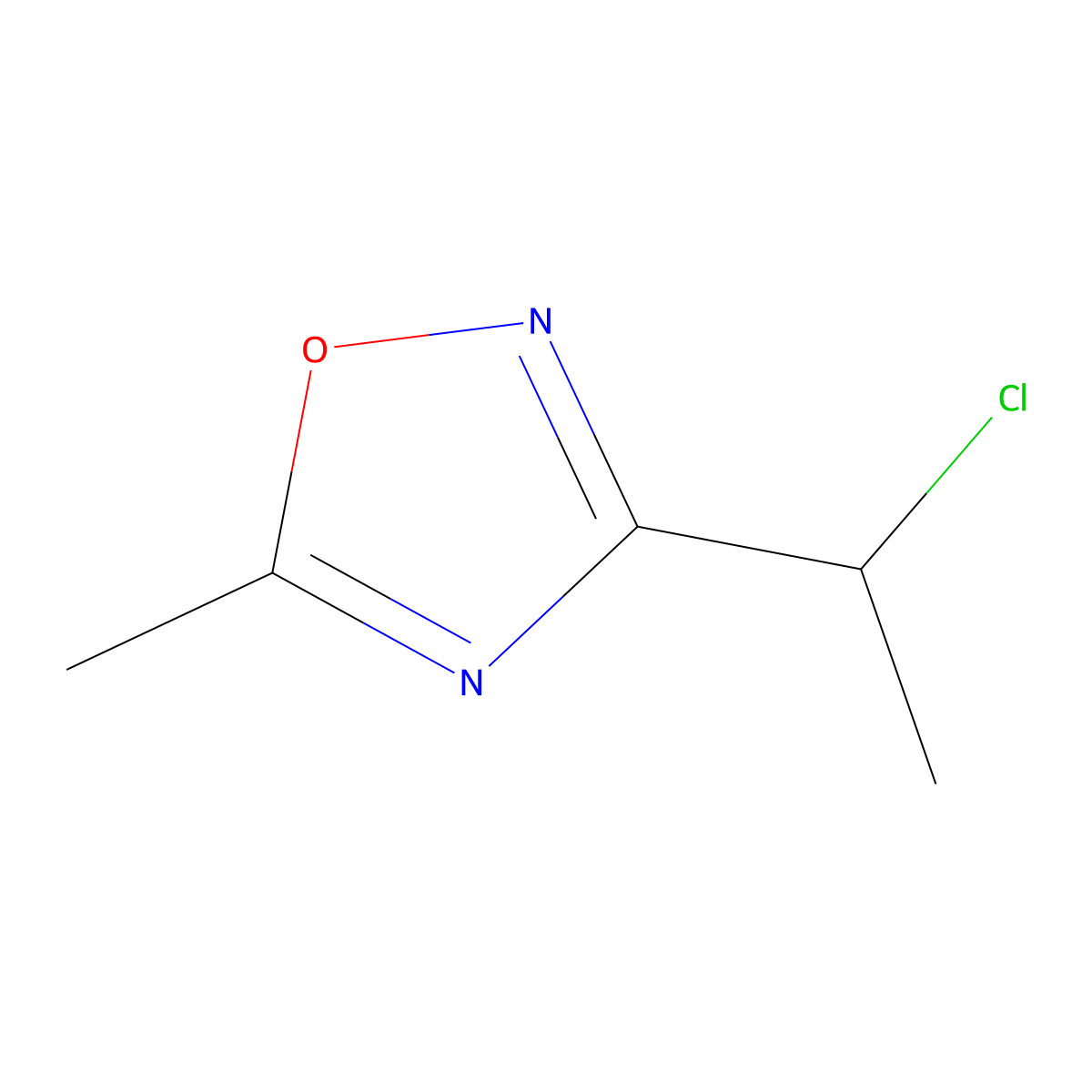 3-(1-Chloroethyl)-5-methyl-1,2,4-oxadiazole molecular structure, CAS 1595727-51-7