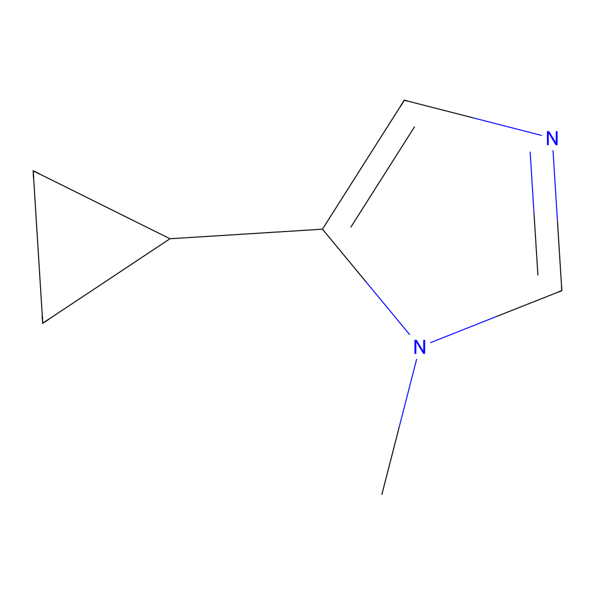 5-cyclopropyl-1-methyl-1H-imidazole molecular structure, CAS 1595731-50-2
