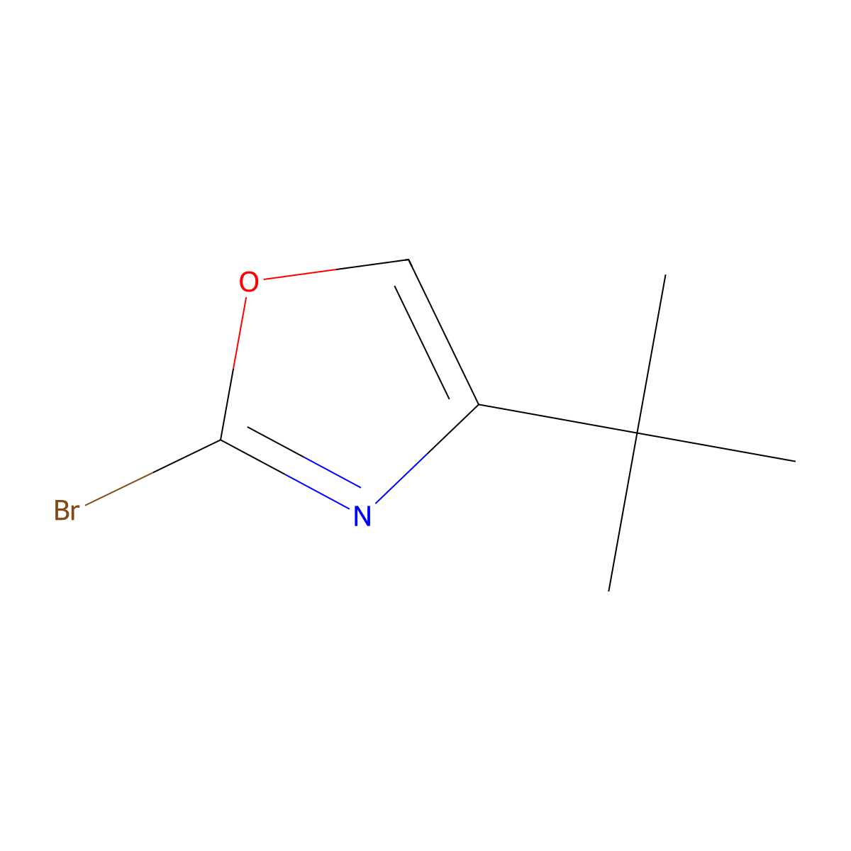 2-Bromo-4-tert-butyl-1,3-oxazole molecular structure, CAS 1595737-86-2