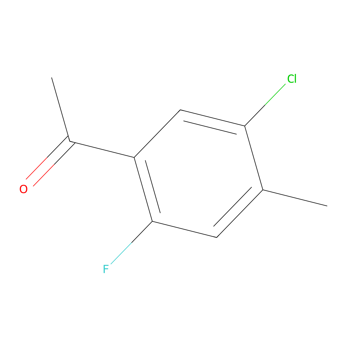 5'-Chloro-2'-fluoro-4'-methylacetophenone molecular structure, CAS 1595747-83-3