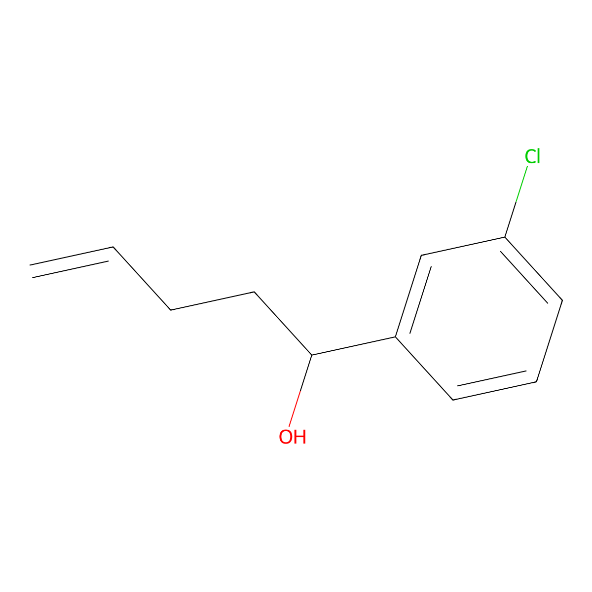 1-(3-Chlorophenyl)pent-4-en-1-ol molecular structure, CAS 159577-99-8