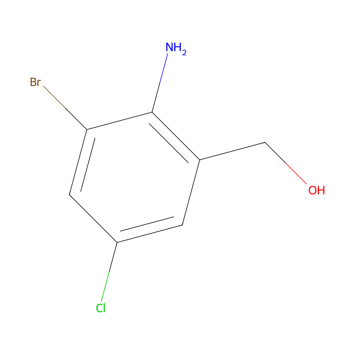 2-Amino-3-bromo-5-chlorobenzyl Alcohol molecular structure, CAS 1595771-52-0