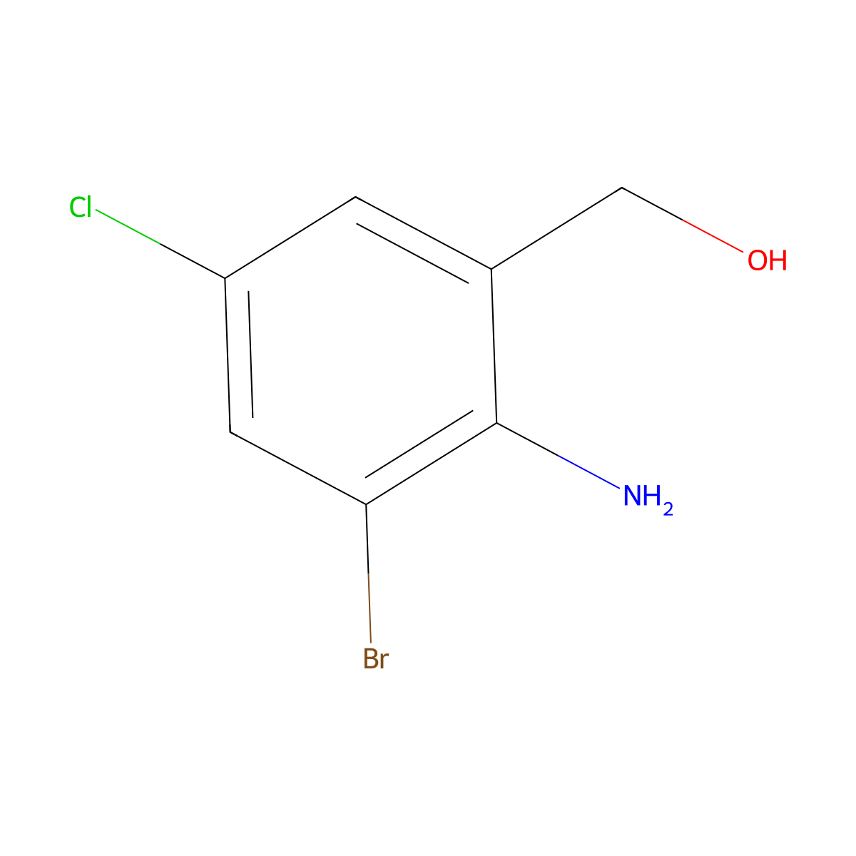 2-Amino-3-bromo-5-chlorobenzyl Alcohol molecular structure, CAS 1595771-52-0