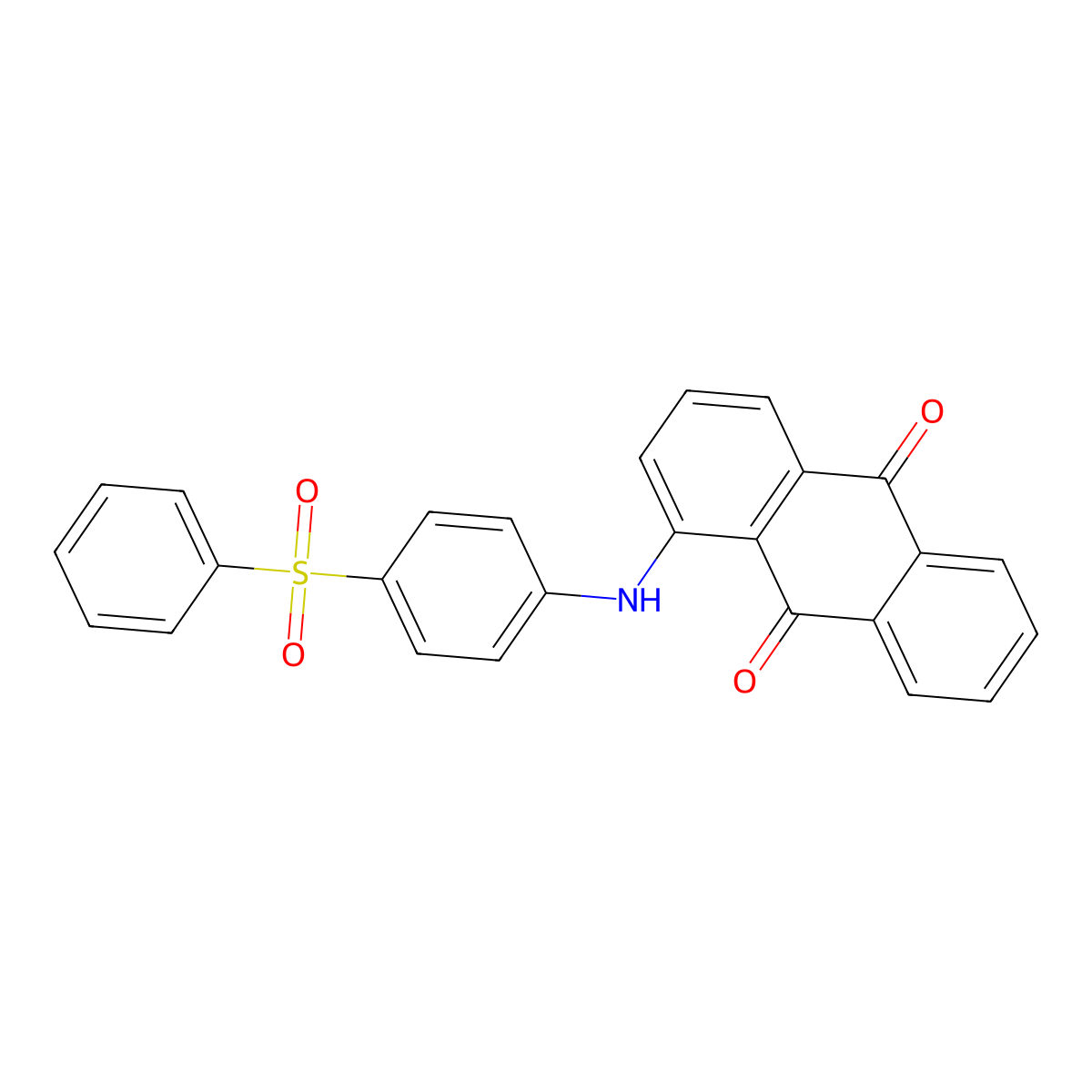 9,10-Anthracenedione, 1-((4-(phenylsulfonyl)phenyl)amino)- molecular structure, CAS 15958-61-9
