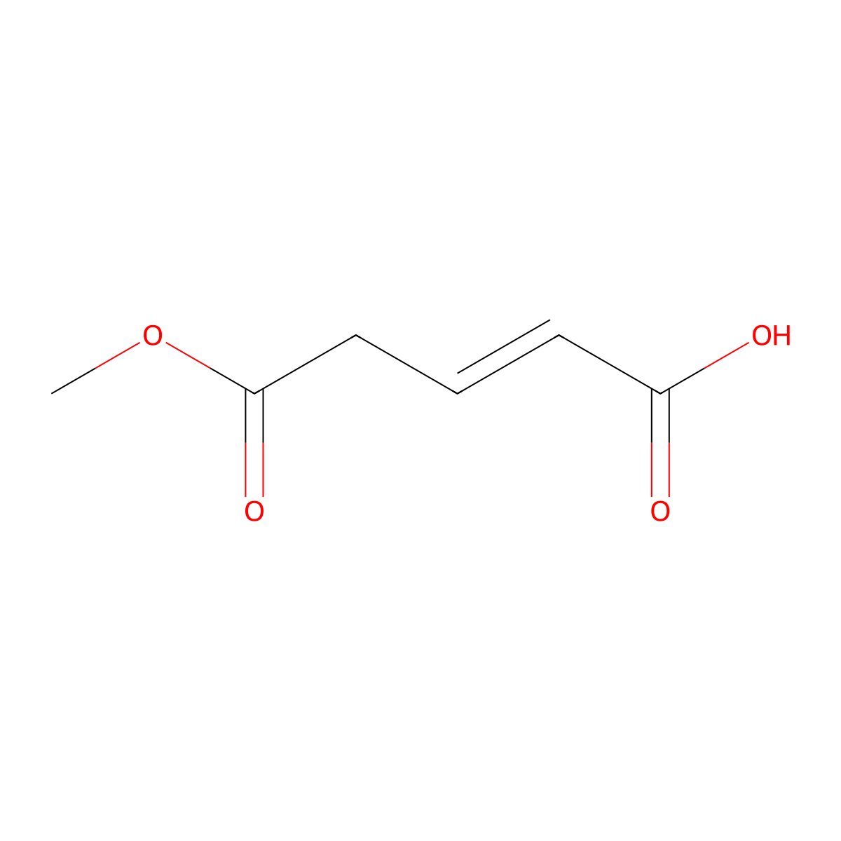 5-Methoxy-5-oxopent-2-enoic acid molecular structure, CAS 159581-32-5