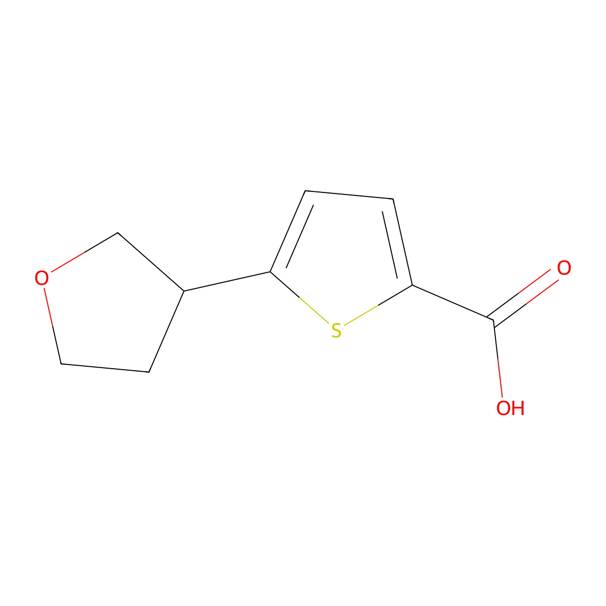 5-(Oxolan-3-yl)thiophene-2-carboxylic acid molecular structure, CAS 1595820-65-7
