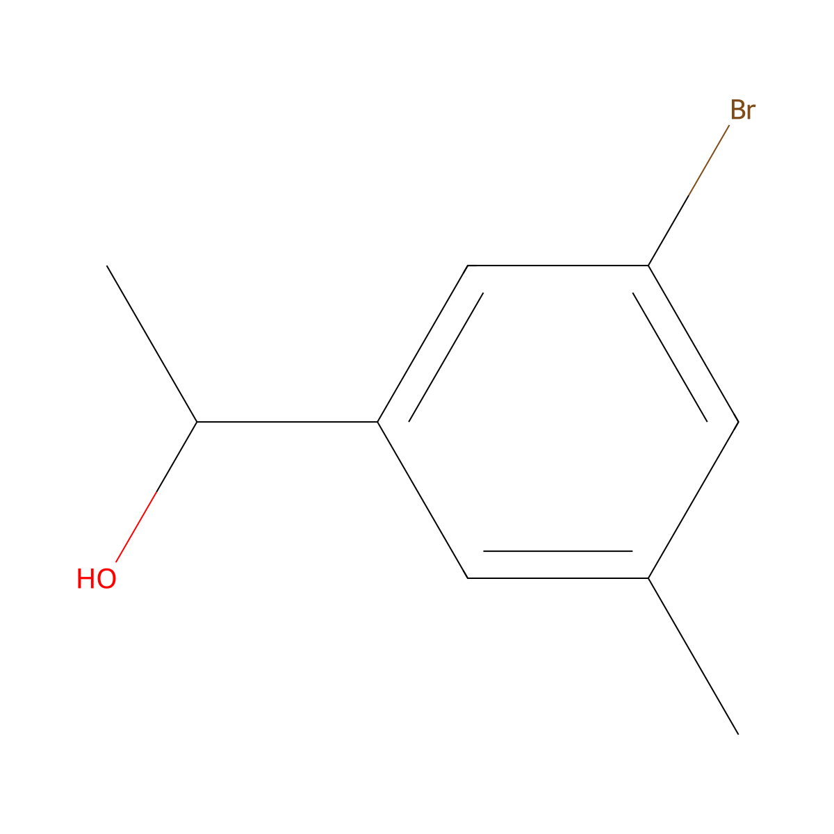 1-(3-Bromo-5-methylphenyl)ethanol molecular structure, CAS 1595820-71-5