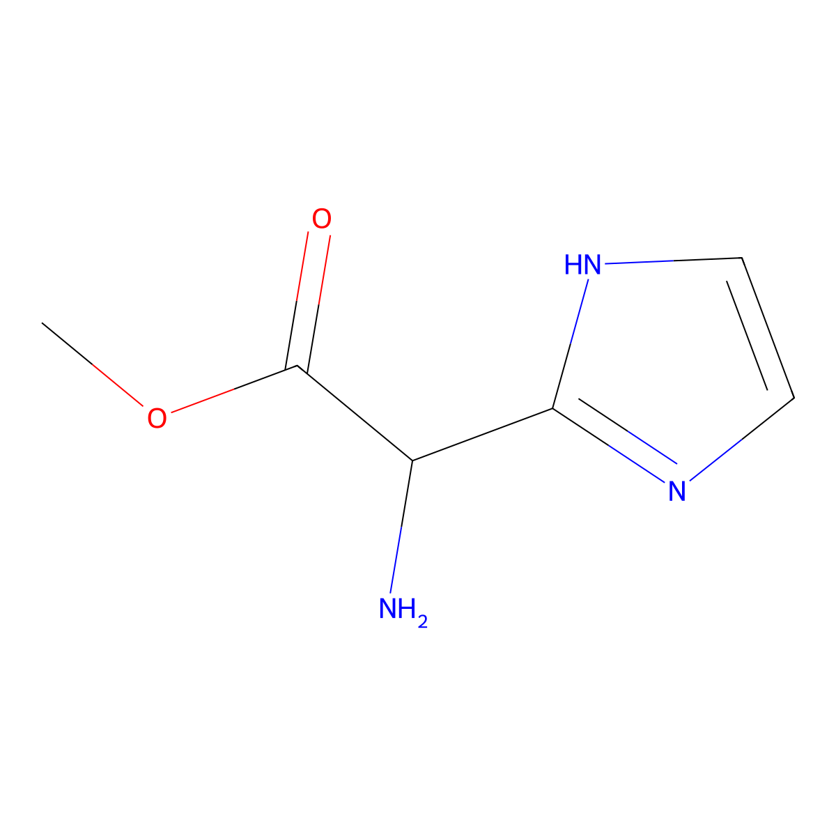 Methyl 2-amino-2-(1h-imidazol-2-yl)acetate molecular structure, CAS 1595821-70-7