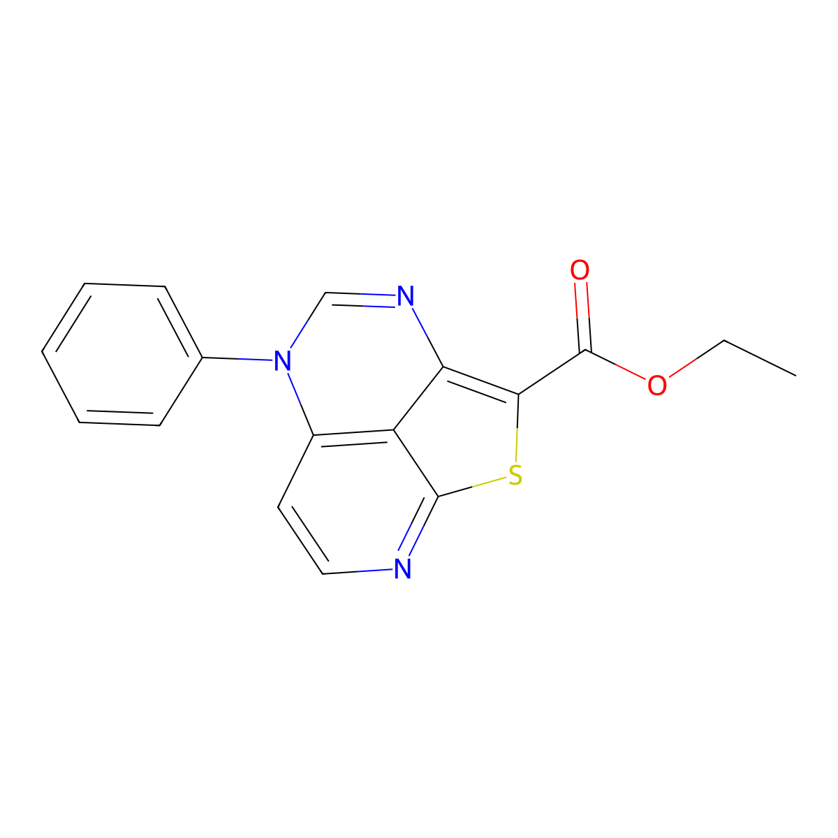 ethyl 5-phenyl-5H-1-thia-3,5,8-triazaacenaphthylene-2-carboxylate molecular structure, CAS 159583-11-6
