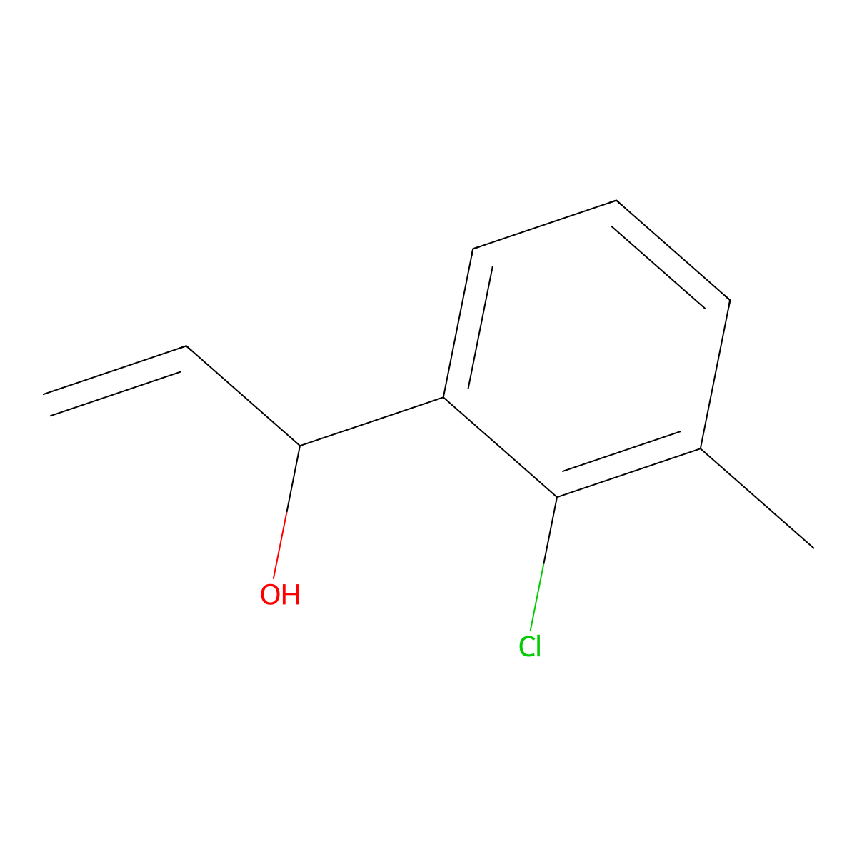 1-(2-Chloro-3-methylphenyl)prop-2-en-1-ol molecular structure, CAS 1595844-25-9