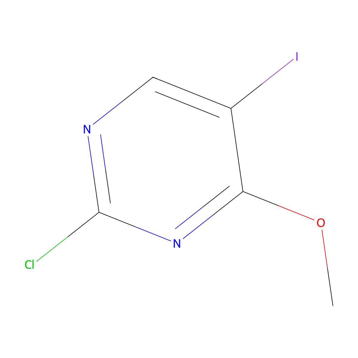 2-Chloro-5-iodo-4-methoxypyrimidine molecular structure, CAS 159585-16-7