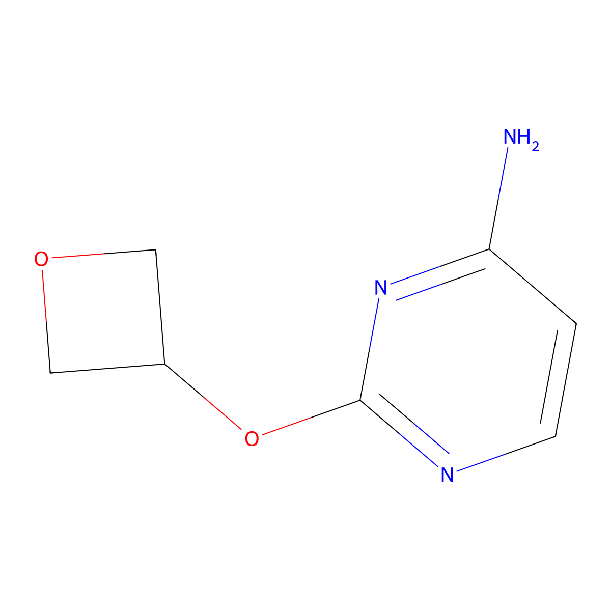 2-(Oxetan-3-yloxy)pyrimidin-4-amine molecular structure, CAS 1595855-34-7