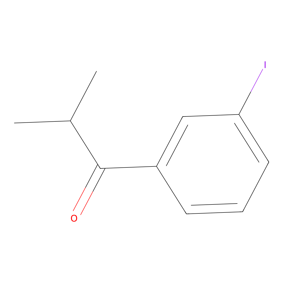 1-(3-Iodophenyl)-2-methyl-1-propanone molecular structure, CAS 1595863-51-6