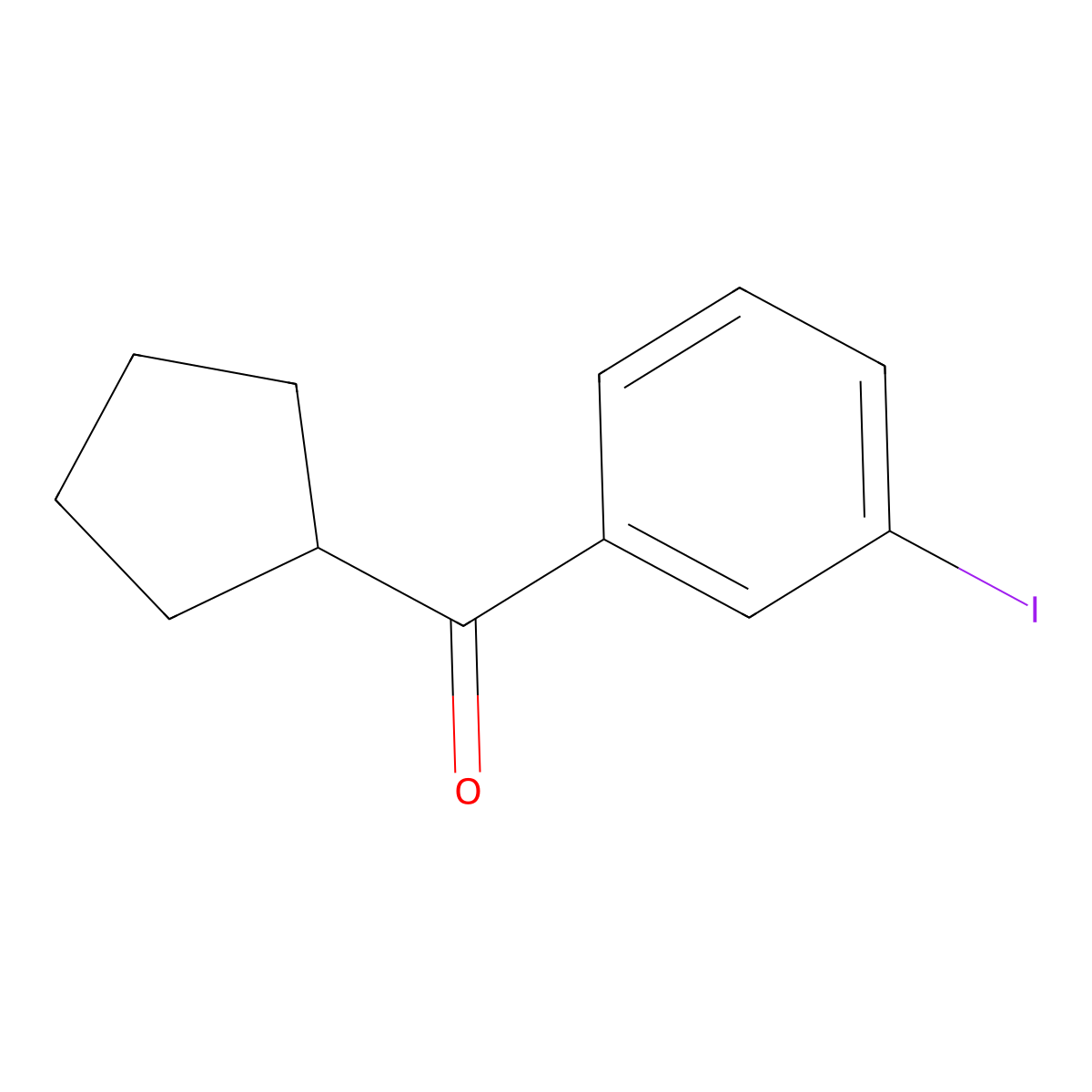Cyclopentyl(3-iodophenyl)methanone molecular structure, CAS 1595869-36-5