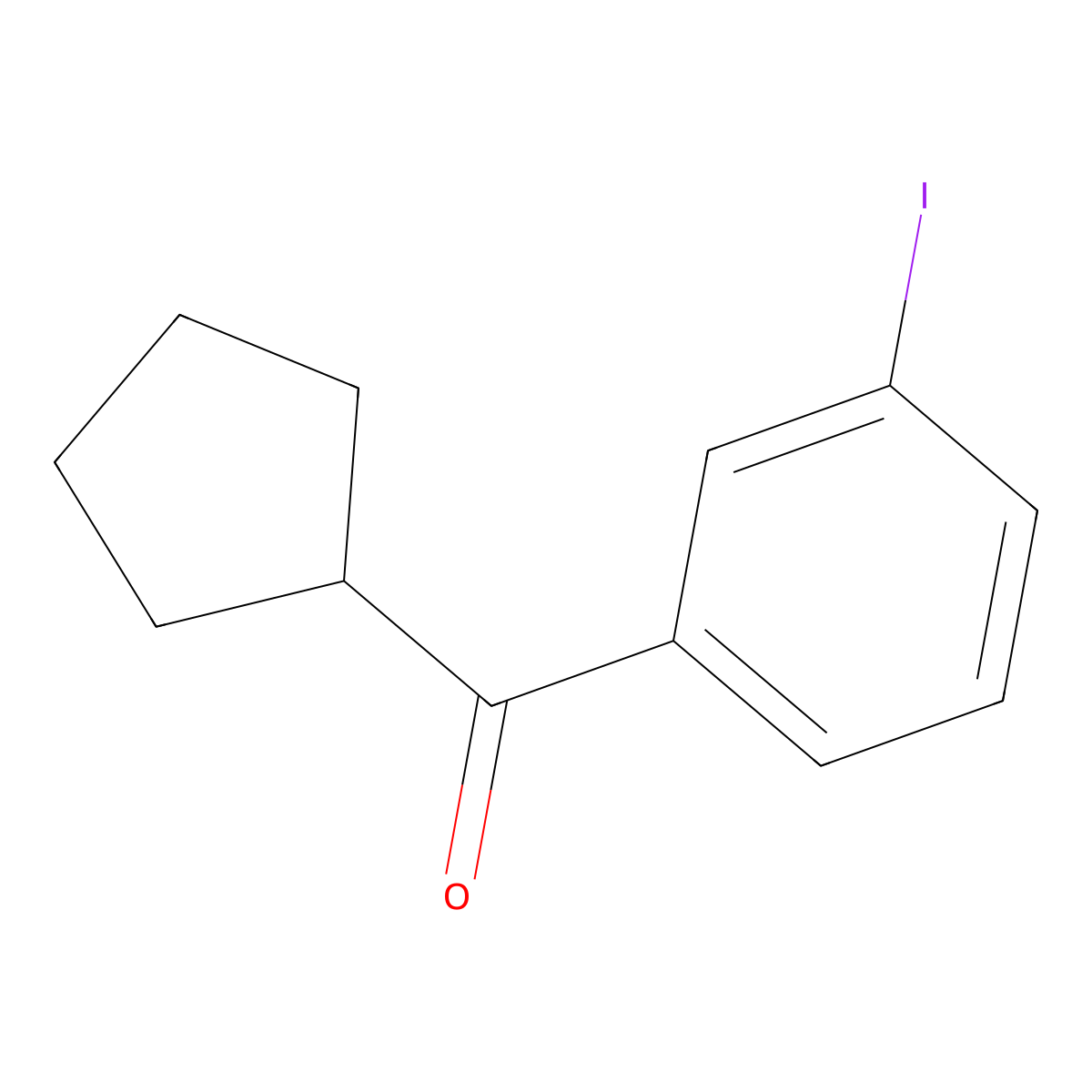 Cyclopentyl(3-iodophenyl)methanone molecular structure, CAS 1595869-36-5