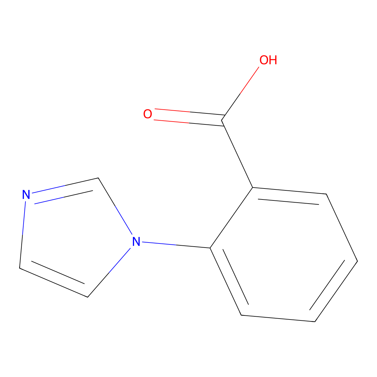 2-(1H-Imidazol-1-yl)benzoic acid molecular structure, CAS 159589-67-0