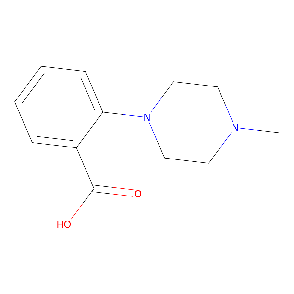 2-(4-Methylpiperazin-1-yl)benzoic acid molecular structure, CAS 159589-70-5