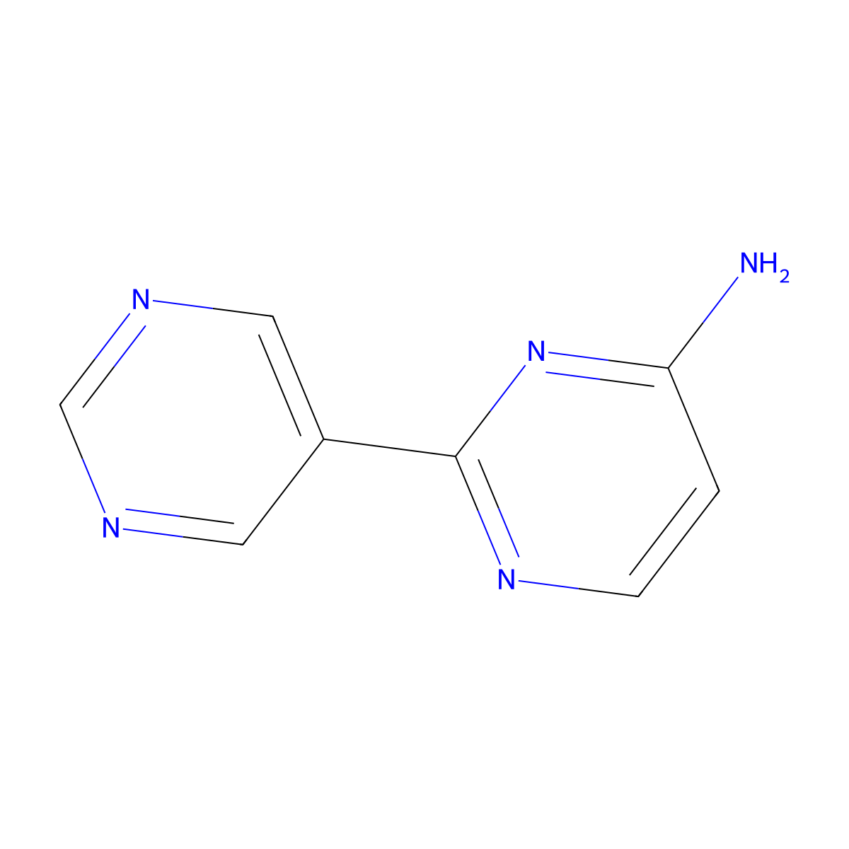 4-Amino-2-(pyrimidin-5-yl)pyrimidine molecular structure, CAS 1595891-01-2