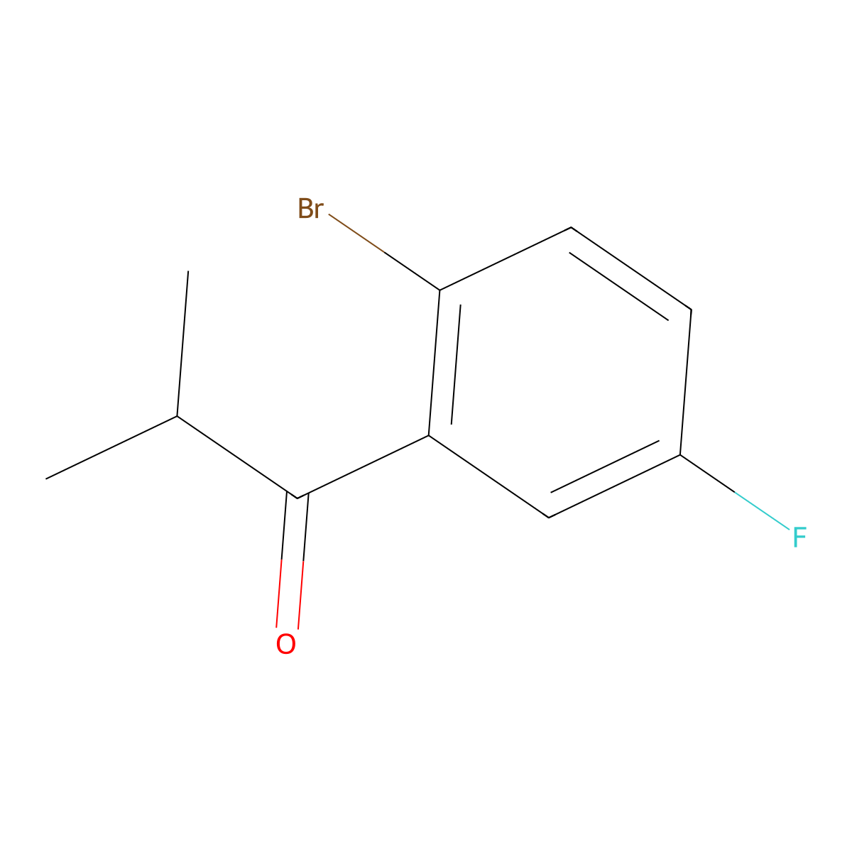 1-(2-Bromo-5-fluorophenyl)-2-methyl-1-propanone molecular structure, CAS 1595893-58-5