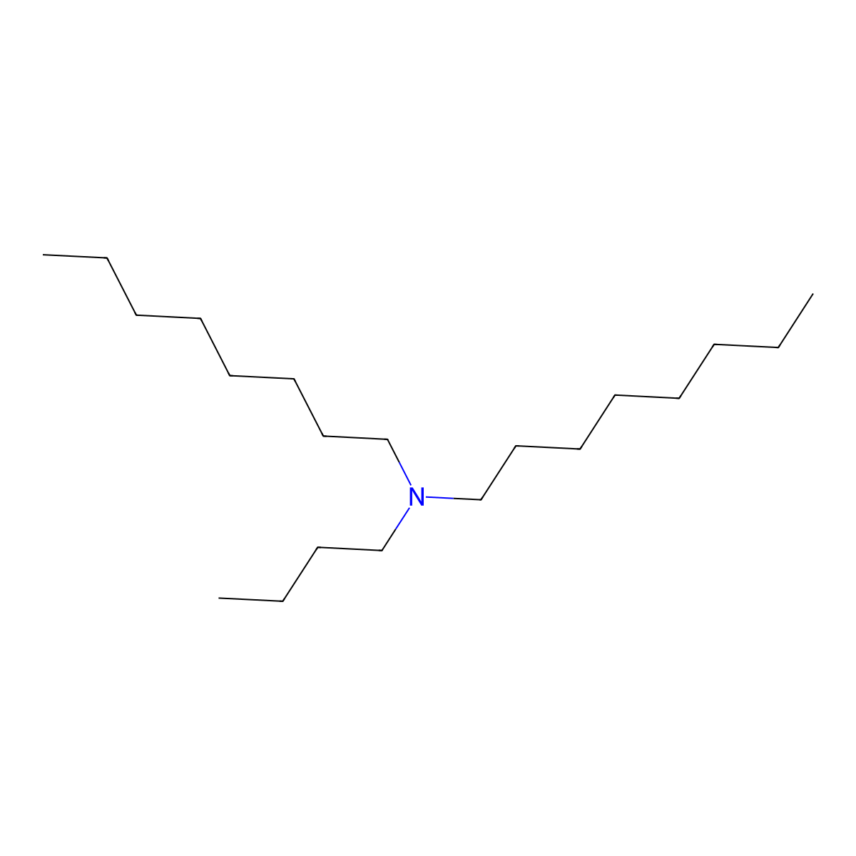 N-Butyldioctylamine molecular structure, CAS 15959-40-7