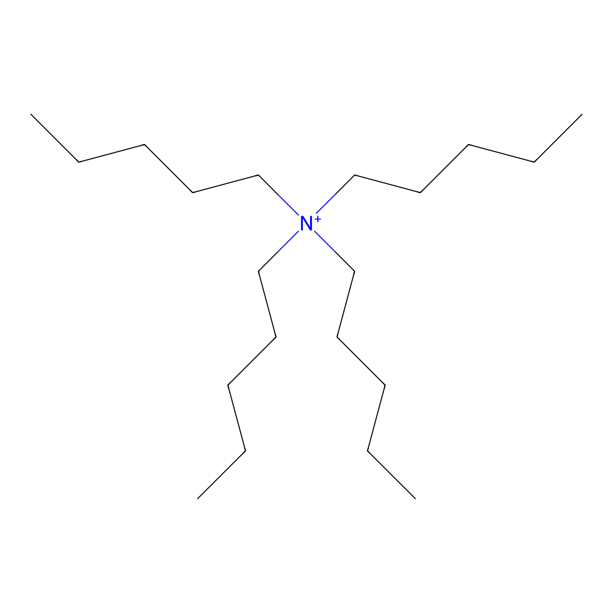 Tetrapentylammonium molecular structure, CAS 15959-61-2