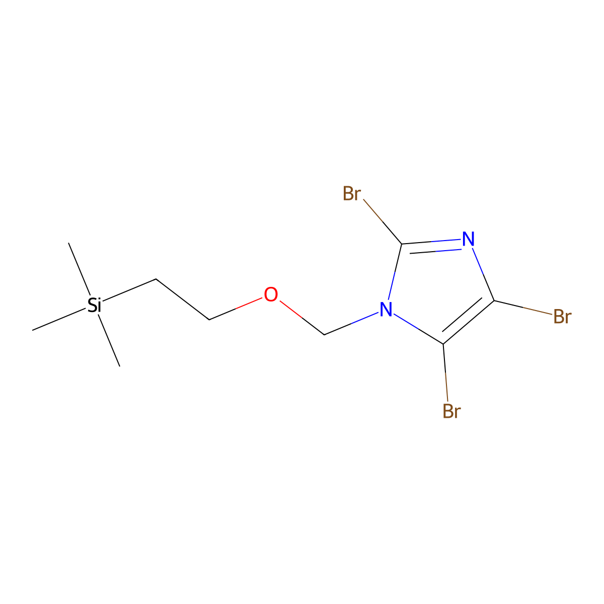 2,4,5-tribromo-1-[[2-(trimethylsilyl)ethoxy]methyl]-1H-Imidazole molecular structure, CAS 159590-01-9