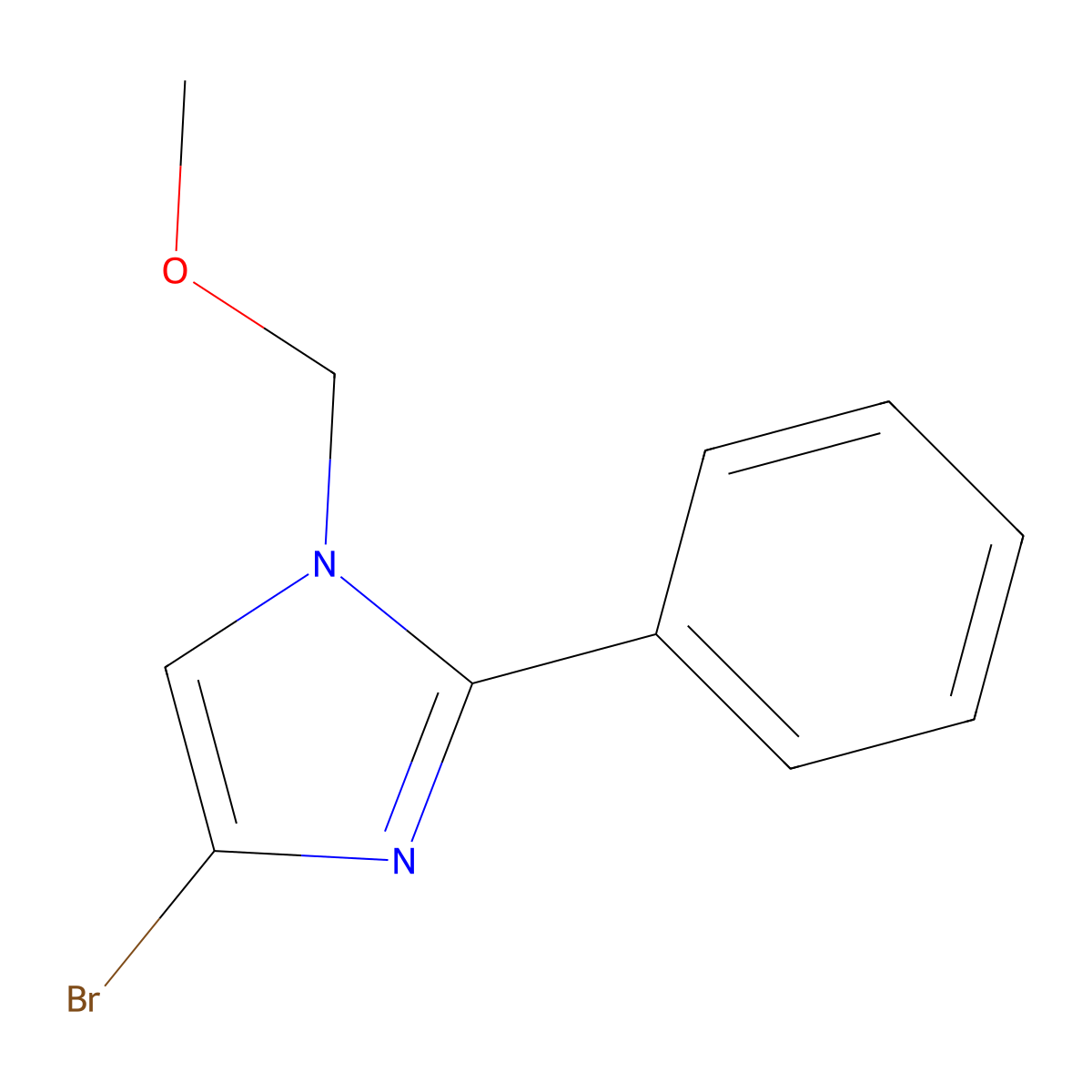 4-Bromo-1-(methoxymethyl)-2-phenyl-1H-imidazole molecular structure, CAS 159590-03-1
