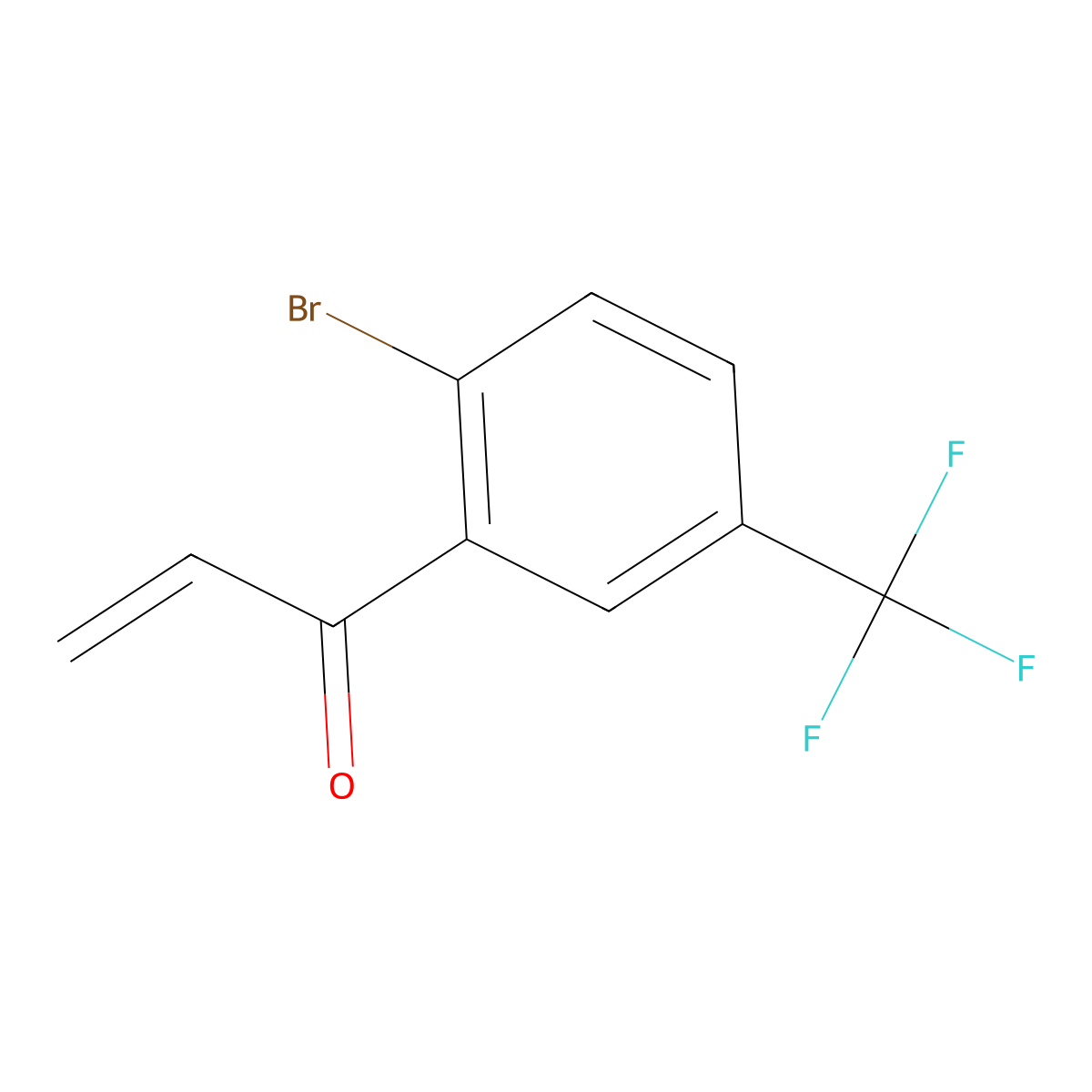 1-[2-Bromo-5-(trifluoromethyl)phenyl]prop-2-en-1-one molecular structure, CAS 1595905-05-7