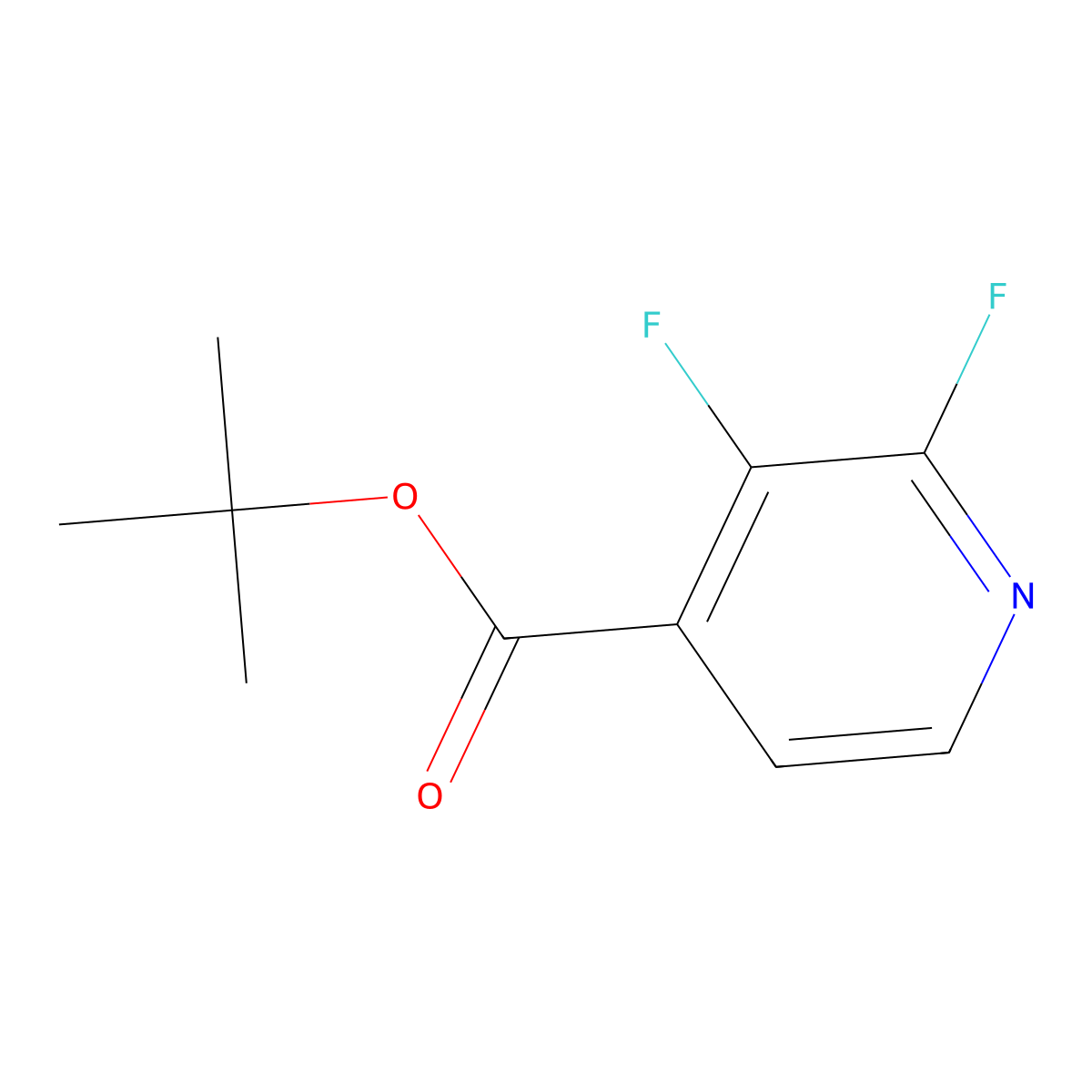 Tert-butyl 2,3-difluoroisonicotinate molecular structure, CAS 1595907-36-0