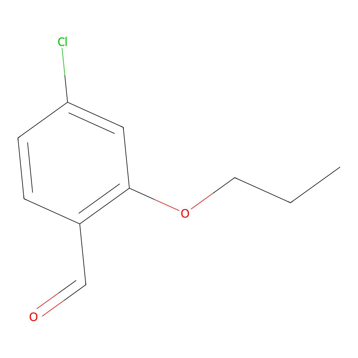 4-Chloro-2-propoxybenZaldehyde molecular structure, CAS 1595953-07-3